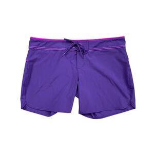 Carve Designs Board Shorts Womens 10 Purple Geranium Drawstring Quick Dry Swim